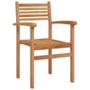 vidaXL Chair 2 pcs Brown 56 x 55 x 90.5 cm Solid Teak Wood