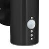 vidaXL Outdoor Wall Light Black 15 x 7.5 x 33 cm Stainless steel