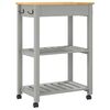 vidaXL Kitchen Trolley MONZA 23.6"x15.7"x34.8" Solid Wood Pine