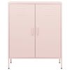 vidaXL Storage Cabinet Pink Steel 31.5 x 13.8 x 40.0 in Storage Cabinet