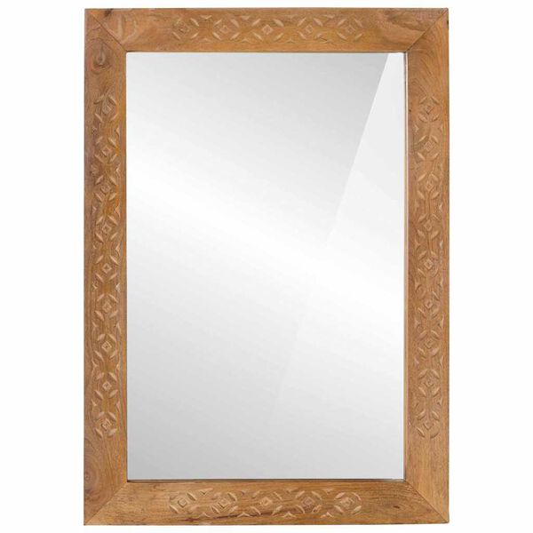 vidaXL Bathroom Mirror with Mirror Light Brown 27.56 x 19.69 x 0.98 in