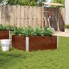 vidaXL Garden Planter Brown Solid pine wood 39.4 x 39.4 in Foldable