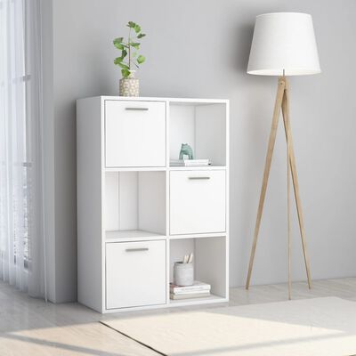 vidaXL Storage Cabinet White 23.6"x11.6"x35.4" Engineered Wood