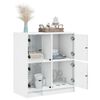vidaXL Side Cabinet White Engineered Wood Medium Side Cabinet