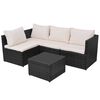 vidaXL Garden Furniture Set Black, Cream White