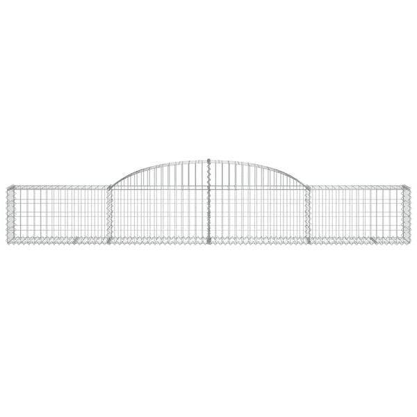 vidaXL Gabion Basket Set of 7 Silver Galvanized Iron