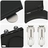 vidaXL Toilet Seat Black 17.64 x 14.69 x 1.65 in Duroplast