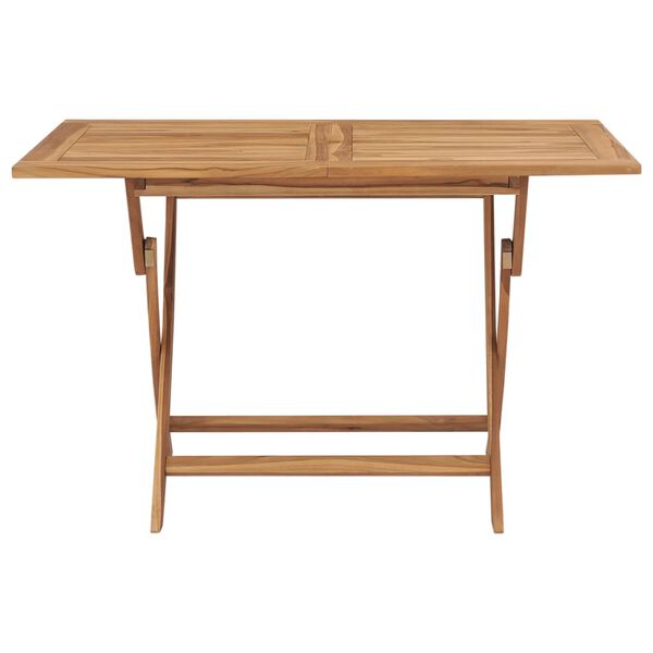 vidaXL Dining Table Teak Solid Teak wood Medium Foldable