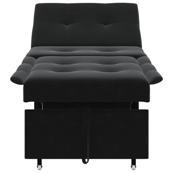 vidaXL Sofa Bed Black 67 x 194 x 38 cm Velvet