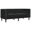vidaXL Chesterfield Sofa Set Black Velvet, solid wood, plywood
