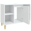 vidaXL Sink Cabinet White Engineered wood, solid eucalyptus wood