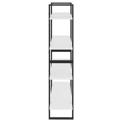 vidaXL 4-Tier Book Cabinet White 39.4"x11.8"x55.1" Engineered Wood