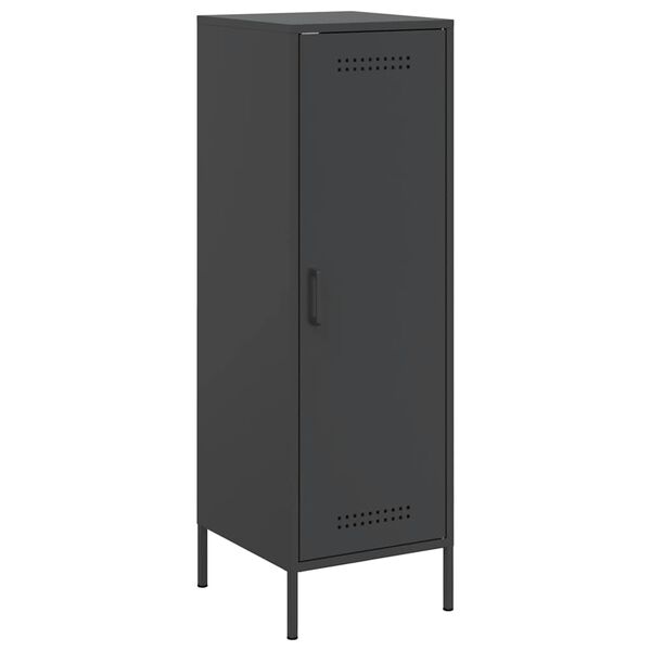 vidaXL Highboard Black Steel Tall Highboard Rectangular Industrial