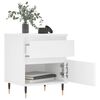 vidaXL Bedside Cabinet White Engineered wood, Metal Medium