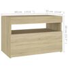vidaXL Bedside Cabinet Set of 2 Sonoma oak Engineered wood