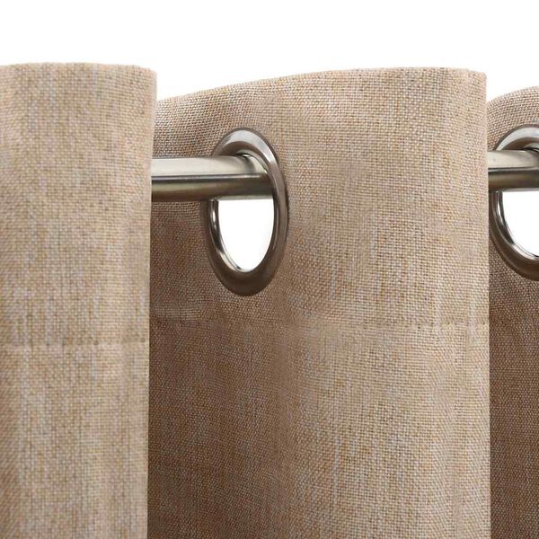 vidaXL Linen-Look Blackout Curtains with Grommets 2pcs Beige 140x88.6 "