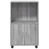 vidaXL Rolling Cabinet Grey sonoma Engineered wood Medium
