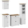 vidaXL Bathroom Furniture Set White and Brown