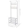 vidaXL Clothes Rack White Steel and Plastic 26.8 x 12.6 x 71.9 in