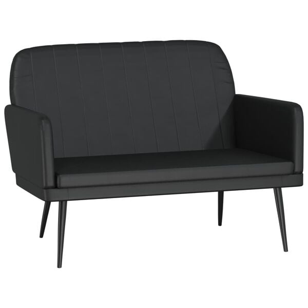 vidaXL Bench Black Faux Leather Standard Durable Bench Rectangular