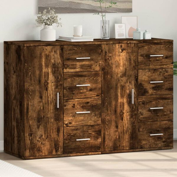 vidaXL Sideboard Smoked Oak Engineered Wood Medium Sideboard