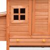 vidaXL Chicken Coop Brown and Green Solid pine/fir wood