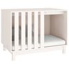 vidaXL Dog House White Solid Pine Wood 35.4 x 23.6 x 26.4 in Durable