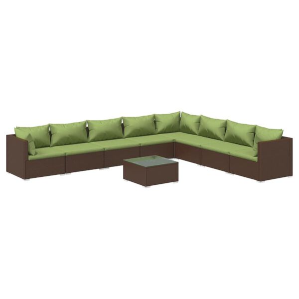 vidaXL Garden Lounge Set Brown