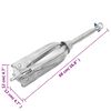 vidaXL Folding Anchor with Rope Silver 26.5 lb Hot Dip Galvanized Cast Iron