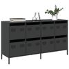 vidaXL Sideboard Black Cold-rolled Steel Sideboard Rectangular