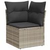 vidaXL Garden Sofa Set Light Grey PE rattan Large Expandable