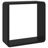 vidaXL Wall Cube Shelf Set of 3 Black MDF Large, Medium, Small