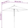 vidaXL Garden Parasol Anthracite Polyester, Solid hardwood, Bamboo