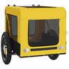 vidaXL Pet Bike Trailer Yellow and Black Oxford Fabric, Iron, PVC