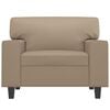 vidaXL Sofa Chair Cappuccino Faux Leather, Polyester, Cotton, Metal, Foam