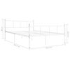 vidaXL Bed Frame White Metal 47.2 x 78.7 in Durable Bed Frame
