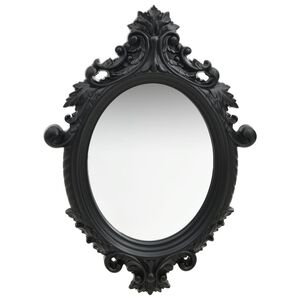 vidaXL Wall Mirror Black Polyurethane, Glass, Engineered wood 22 x 29.9 in