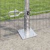 vidaXL Fence with Posts Silver 4.6'x 82'Steel