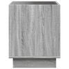 vidaXL Bedside Table Grey Sonoma Engineered wood, Glass