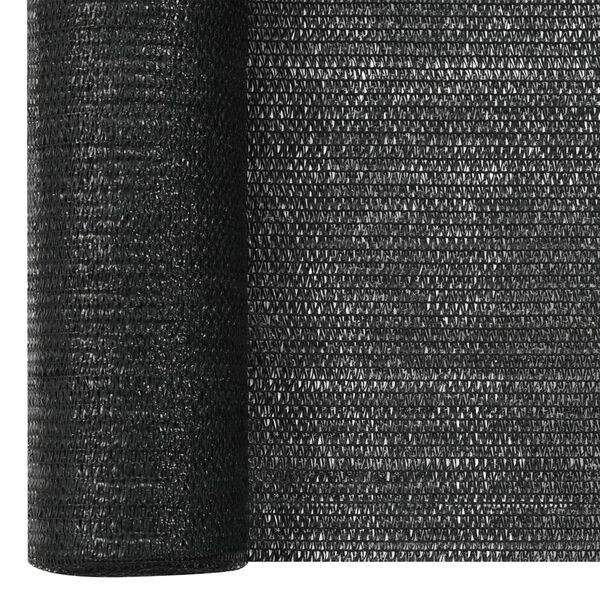 vidaXL Privacy Net Black 3.9x32.8' HDPE 0.82 oz/ft²