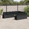 vidaXL Garden Sofa Set Black
