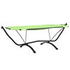 vidaXL Outdoor Lounge Bed Green Steel, Oxford fabric Large