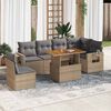 vidaXL Garden Sofa Set Beige, Light grey