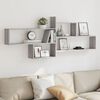 vidaXL Wall Shelf Grey Sonoma 65.9x7.1x26.8" Engineered Wood