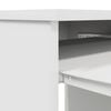 vidaXL Desk White Engineered Wood Medium Desk Rectangular Modern