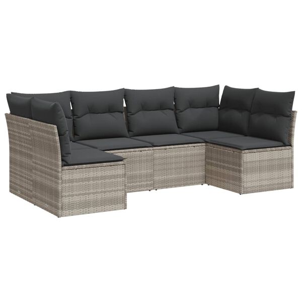 vidaXL Garden Sofa Set Light Grey