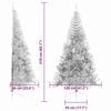 vidaXL Artificial Pre-lit Christmas Tree Silver 82.7" PET
