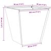 vidaXL Garden Planter Galvanized Steel 11.8 x 11.8 x 11.8 in Durable