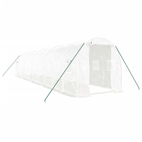 vidaXL Greenhouse White Polyethylene Large Collapsible Greenhouse