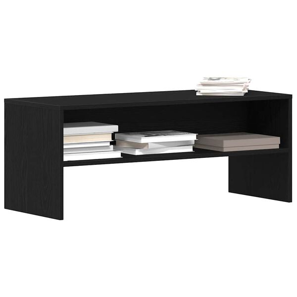 vidaXL TV Cabinet Black Oak Engineered Wood Medium TV Cabinet